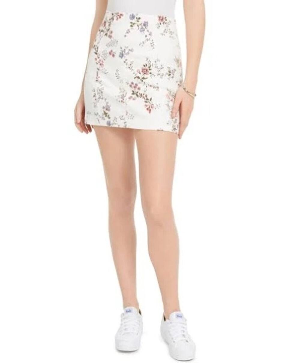 Tinseltown White Floral Skirt MYB026637B Juniors Size 13